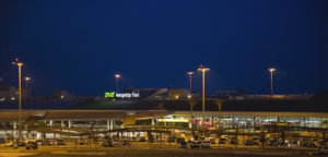 Faro Airport at night