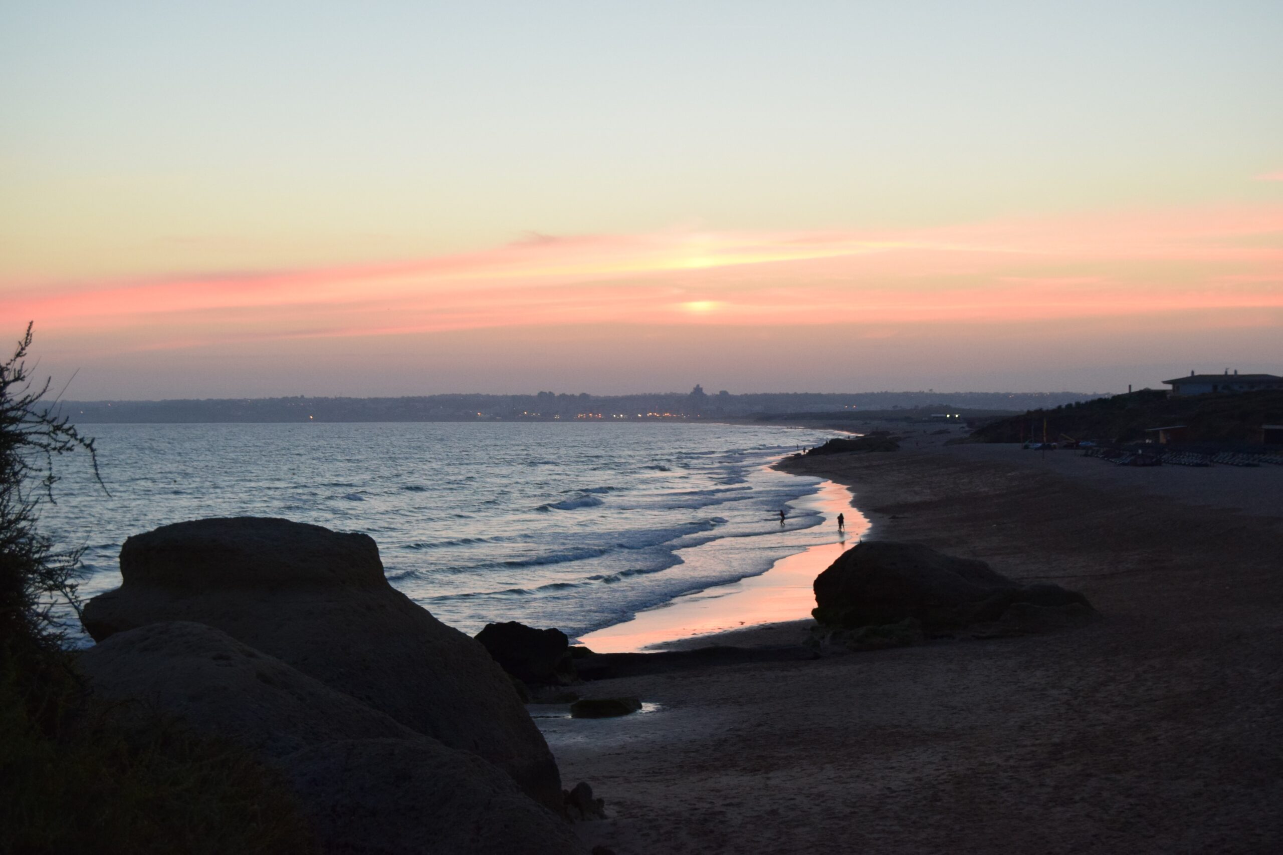 Sunset on the Algarve beach